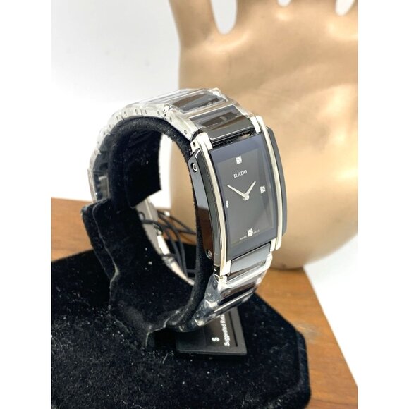 Rado Women's Watch R20613712 Integral Swiss Quartz Diamond Ceramic Tank 23mm - Picture 16 of 16